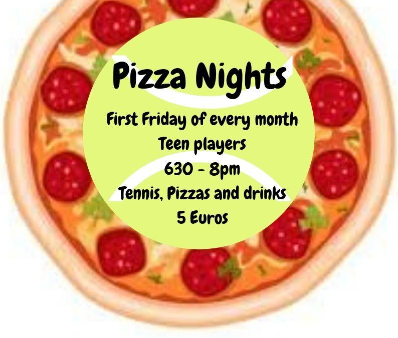 Junior Pizza Nights! Tennis, pizza and chat for teens